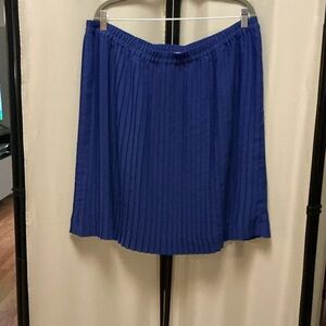 Banana Republic Blue A-Line Pleated Skirt